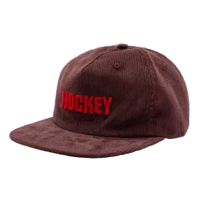 Hockey Corduroy 5-Panel Hat Brown