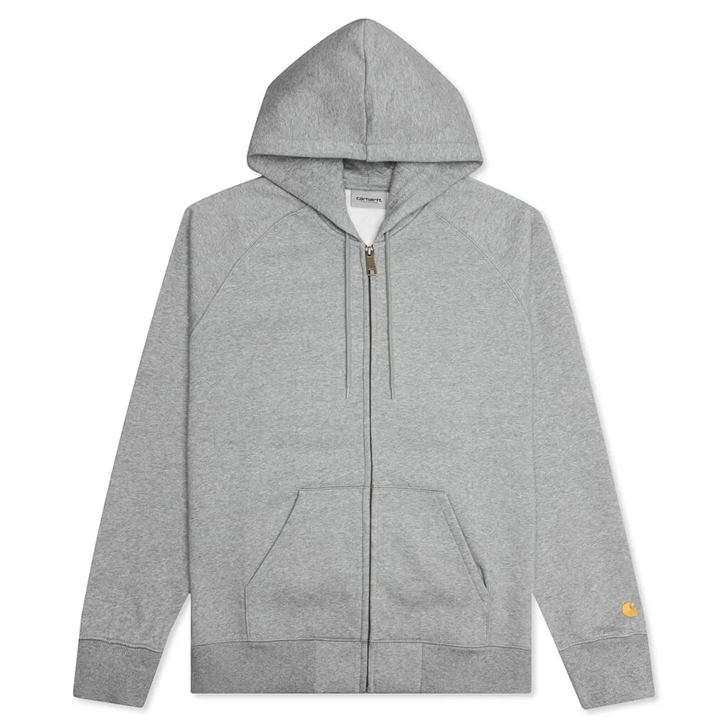 Hooded Chase Jacket - Grey Heather/Gold