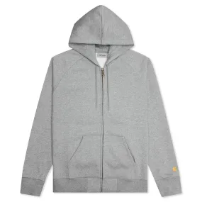 Hooded Chase Jacket - Grey Heather/Gold