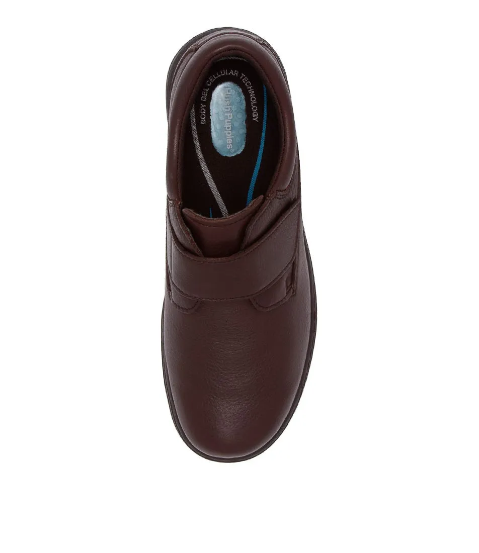 HUSH PUPPIES Roland Brown Leather Sneakers