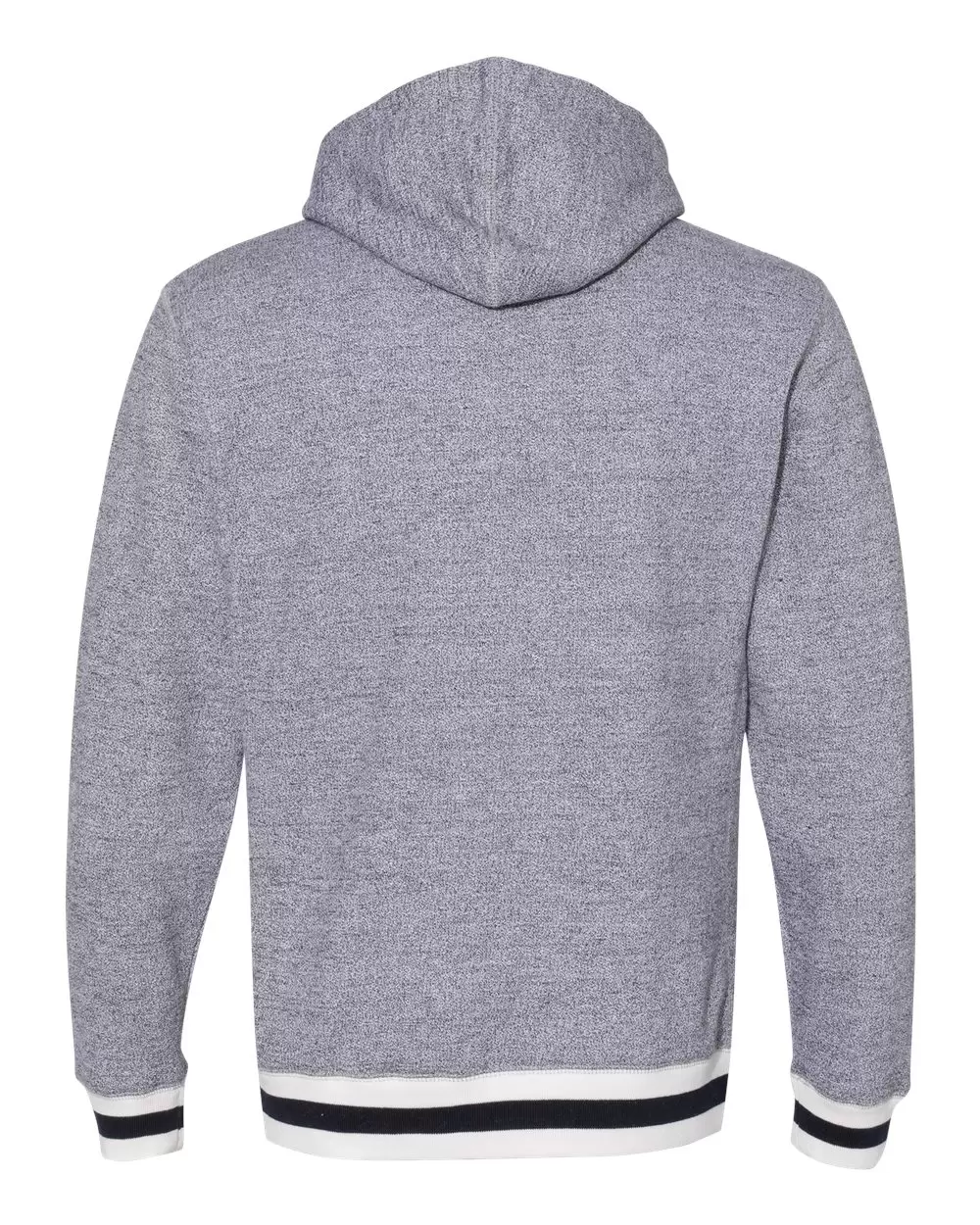 J America 8701 Peppered Fleece Lapover Hooded Pullover SKU: 8701