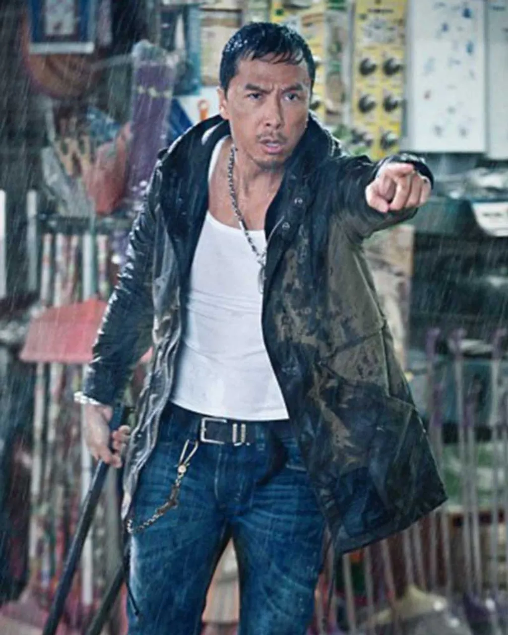 John Wick Chapter 4 Donnie Yen Leather Hooded Jacket