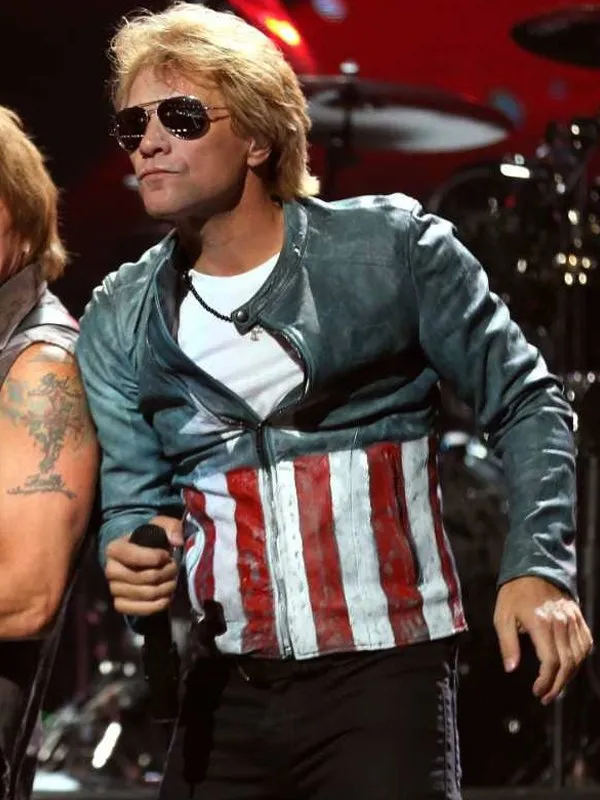 Jon Bon Jovi Concert Captain America Leather Jacket