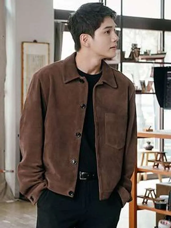 Kang Hee-sik Strong Girl Nam-soon S01 Suede Leather Jacket