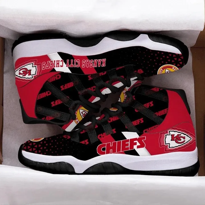 Kansas City Chiefs Air Jordan 11 Sneakers For Men Women Black