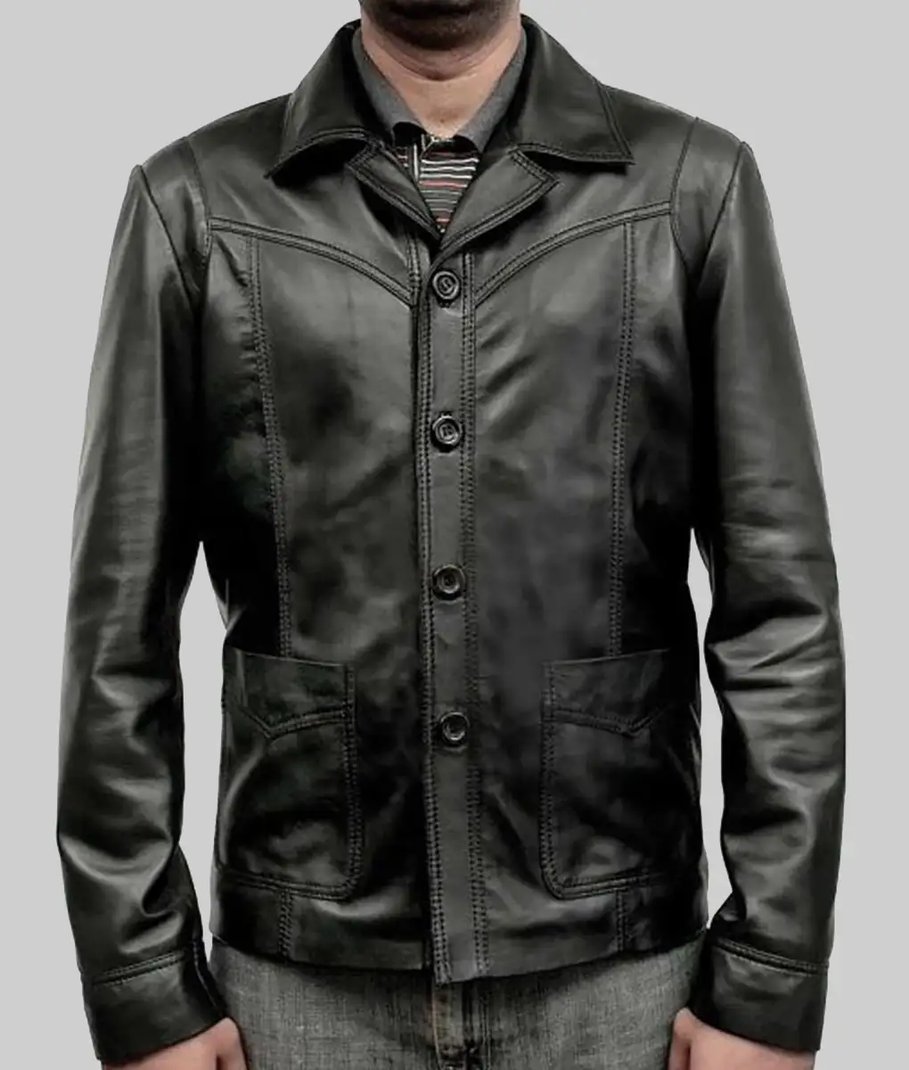 Killing Them Softly Brad Pitt Black Leather Jacket | TLC UK