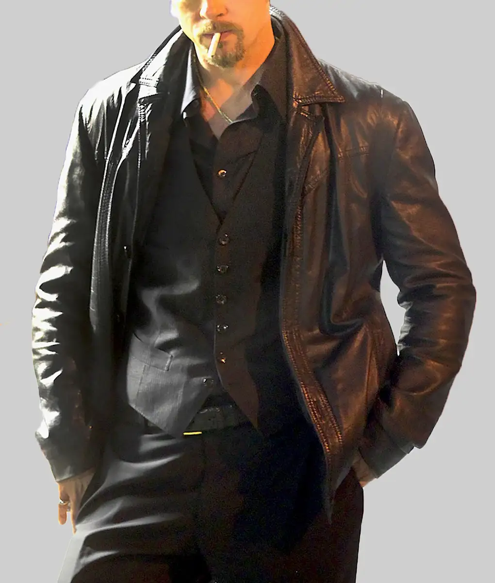 Killing Them Softly Brad Pitt Black Leather Jacket | TLC UK