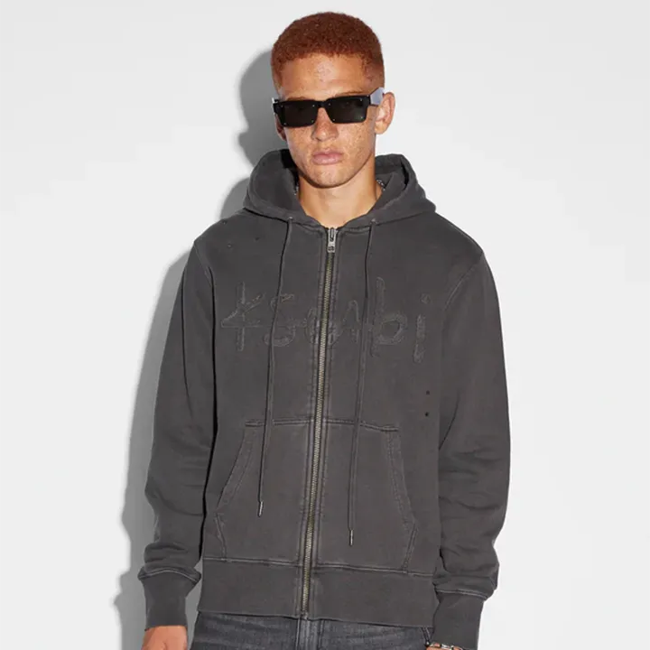 Ksubi Ksh Zip Thru Hoodie (Black) - KMSP24FL001001