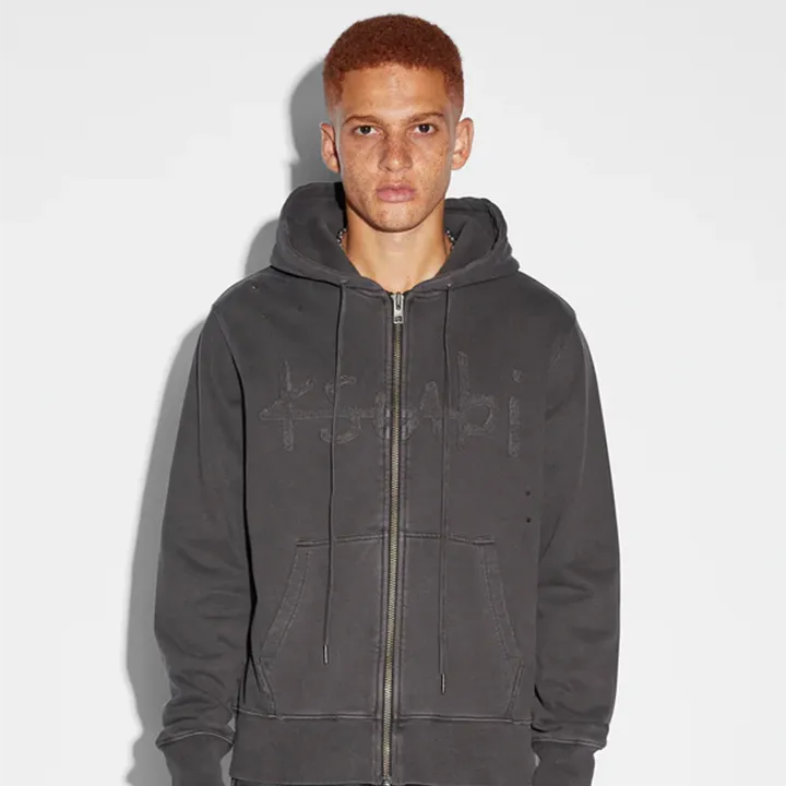 Ksubi Ksh Zip Thru Hoodie (Black) - KMSP24FL001001