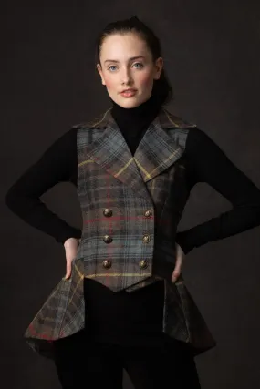 Lady Mary Waistcoat (Hunting Stewart Tweed-Tartan)