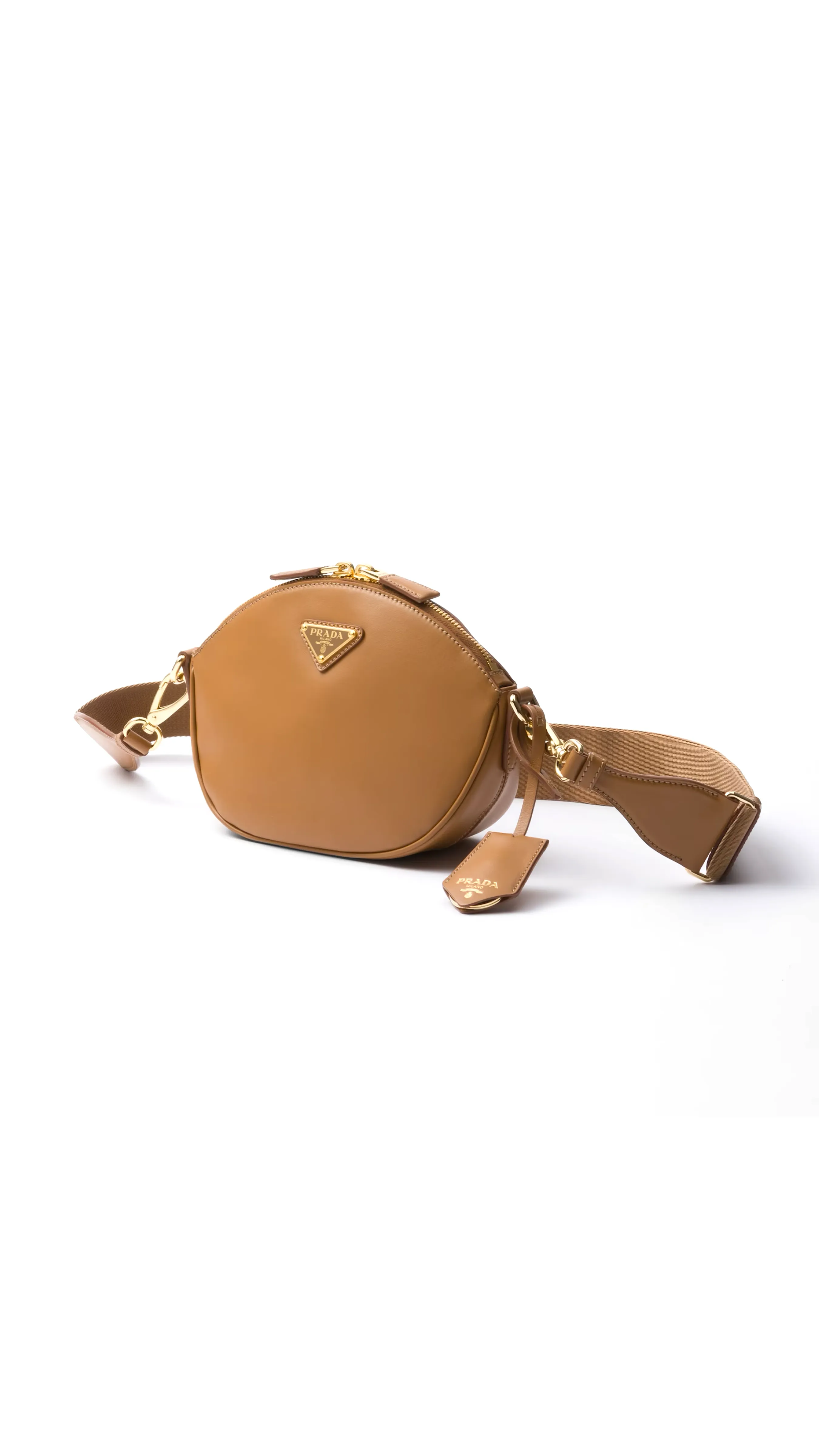 Leather Mini Shoulder Bag - Caramel