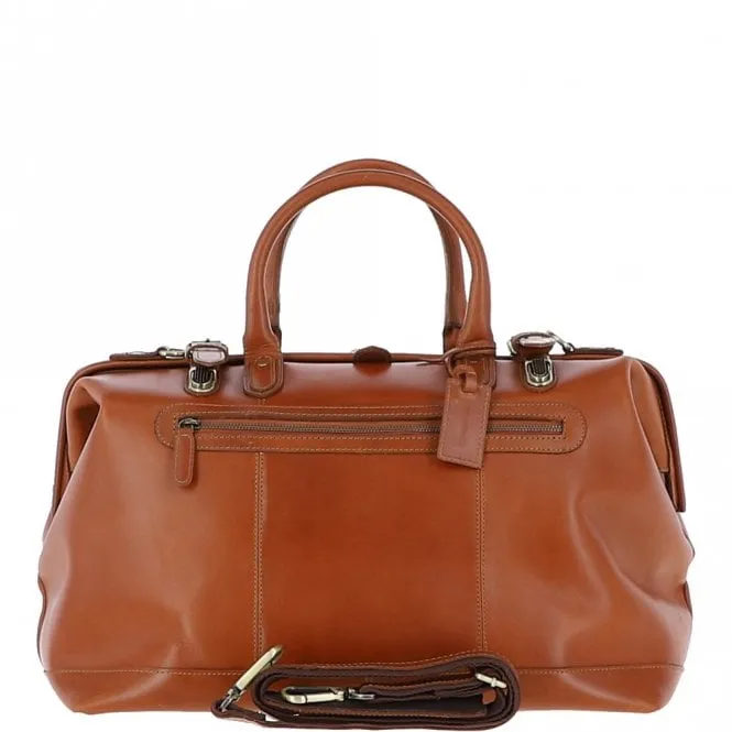 Leather Weekend Holdall Chestnut : DR BAG