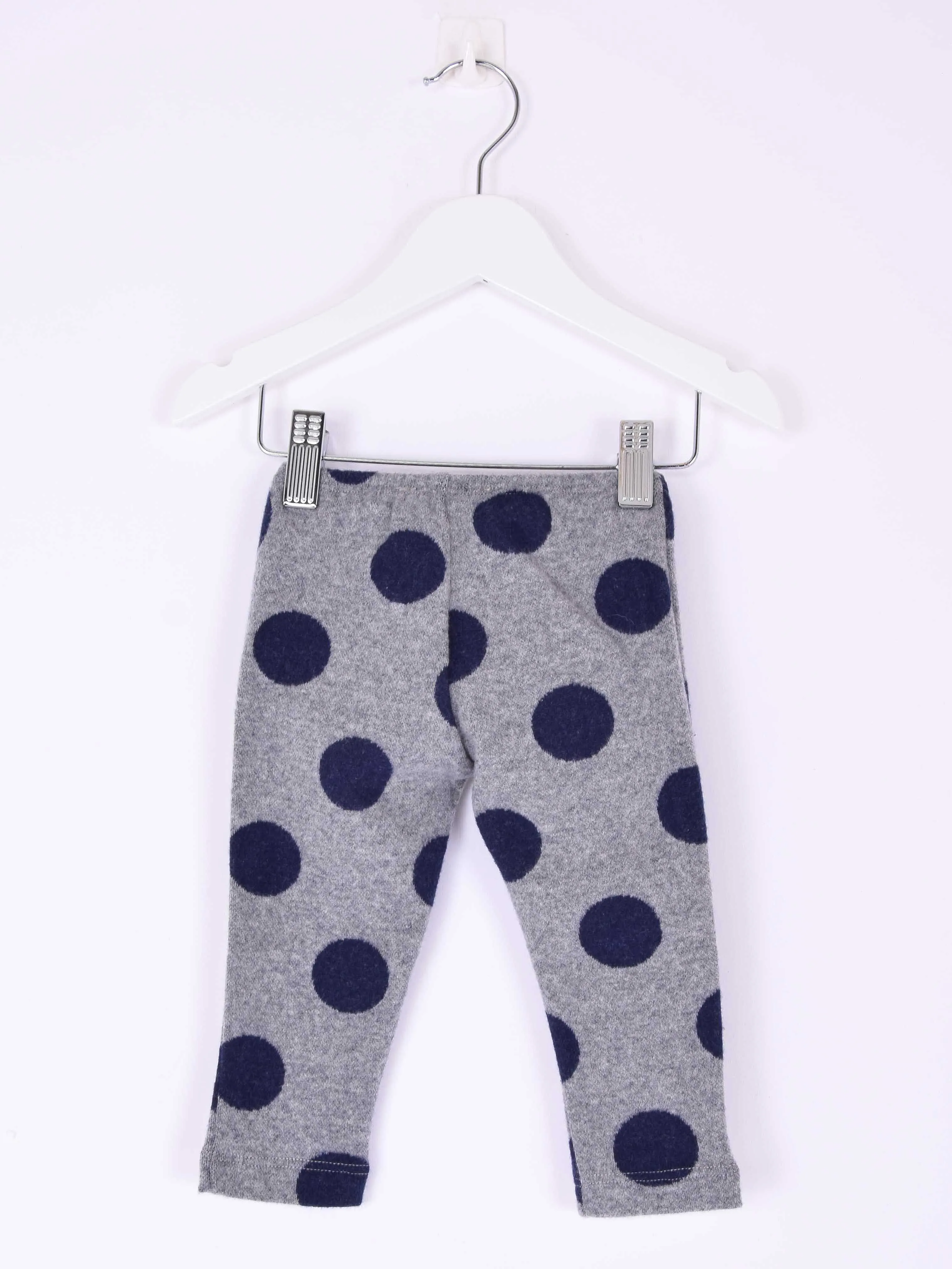 Leggings Pois Grigio/blu