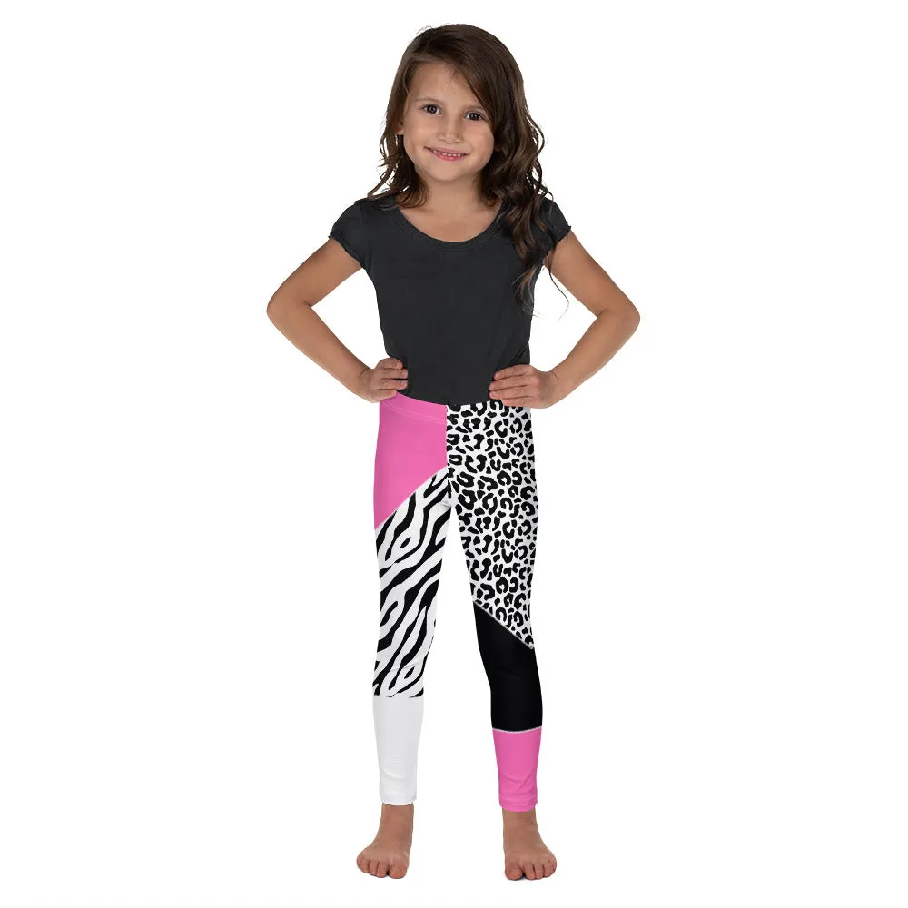 Leopard Color Block Kid's Leggings