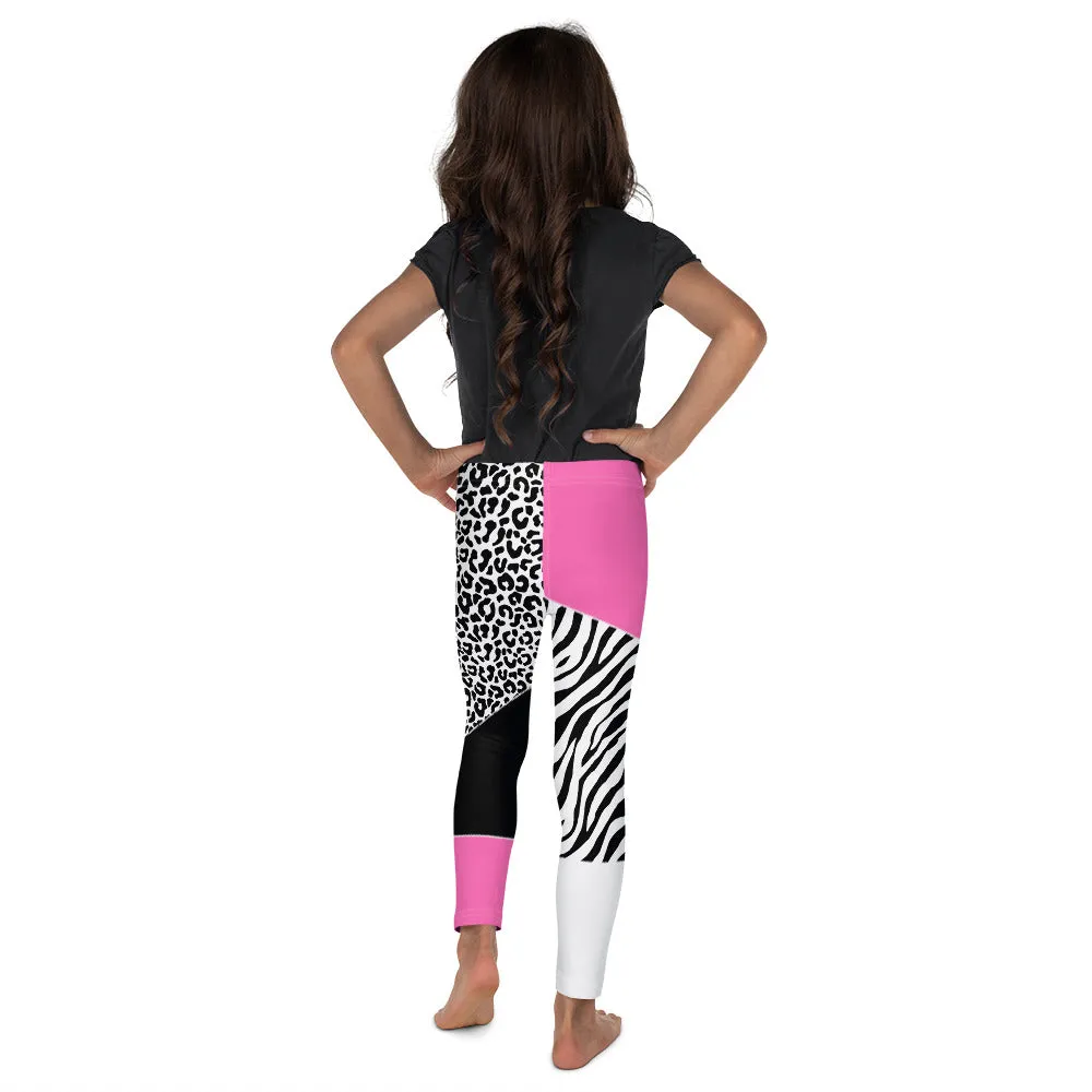 Leopard Color Block Kid's Leggings