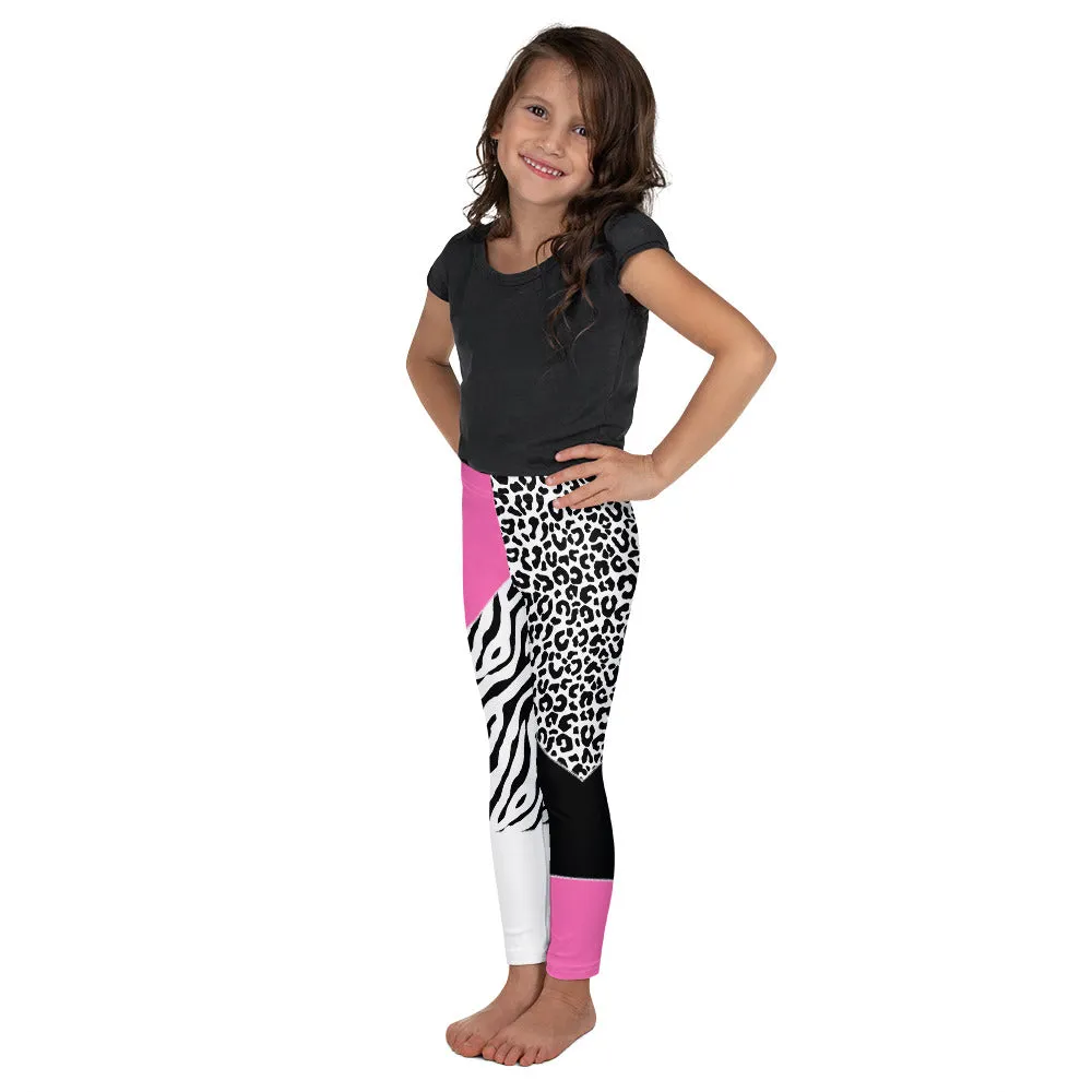 Leopard Color Block Kid's Leggings