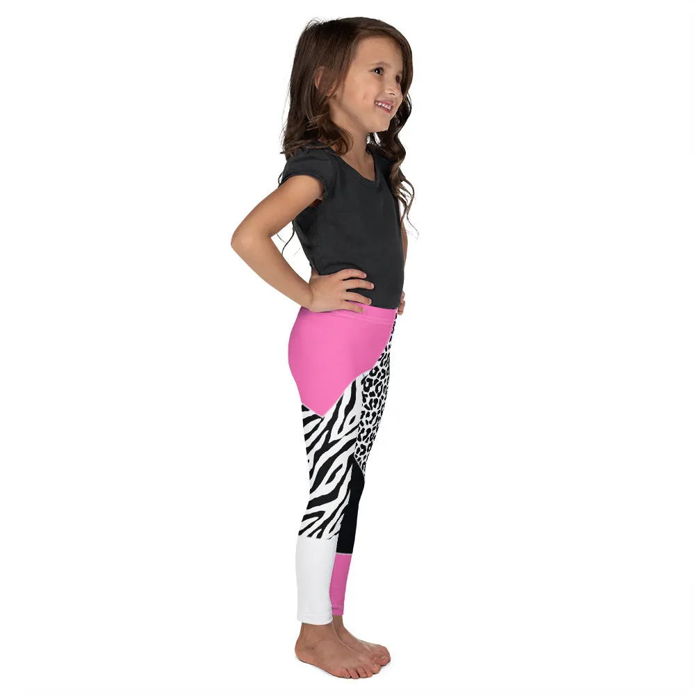 Leopard Color Block Kid's Leggings