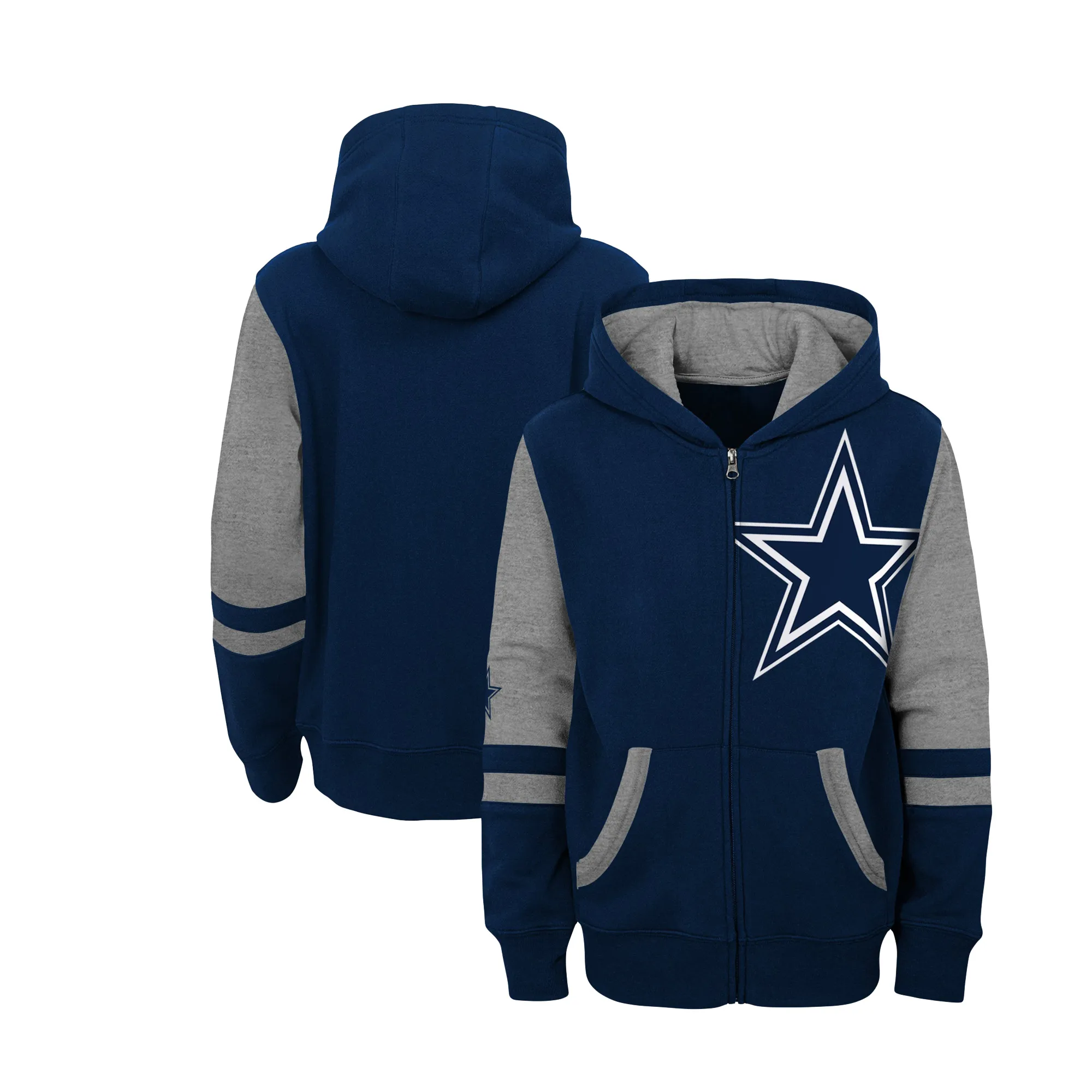 Lids Youth Navy Dallas Cowboys Stadium Colorblock Full-Zip Hoodie