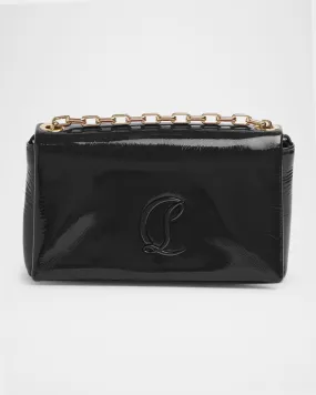 Loubi54 Flap Patent Leather Pouch Bag