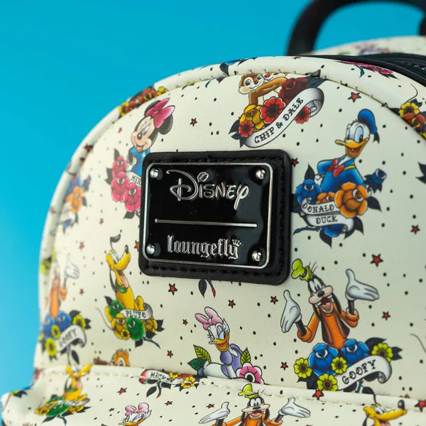 Loungefly x Disney Mickey and Friends Tattoo Mini Backpack