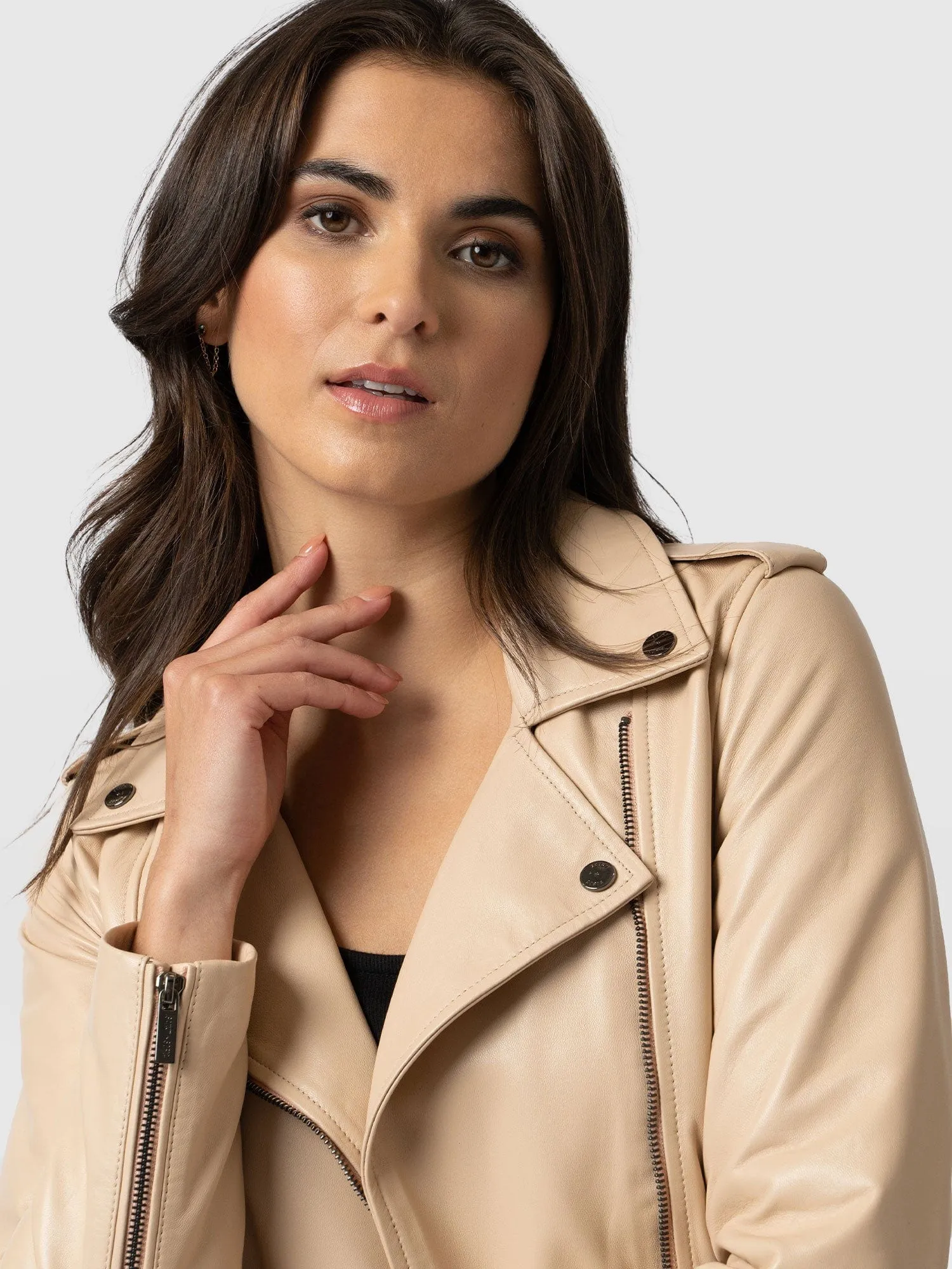 Luther Leather Jacket - Nude