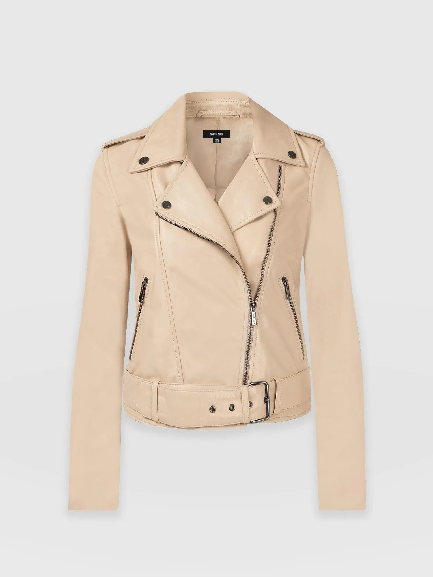 Luther Leather Jacket - Nude