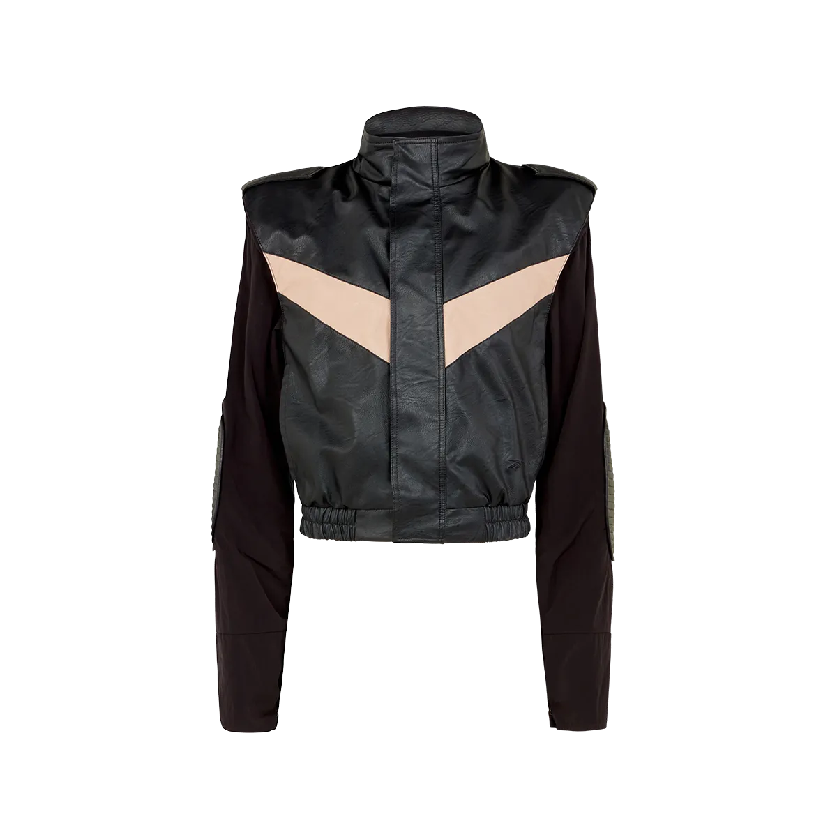 Machine-A x Reebok - Unisex Vector Biker Jacket in Black/Khaki