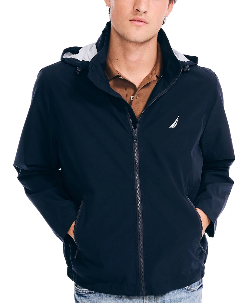 Macy's Nautica Men's Classic Rainbreaker Hooded Zip-Front Lightweight Jacket