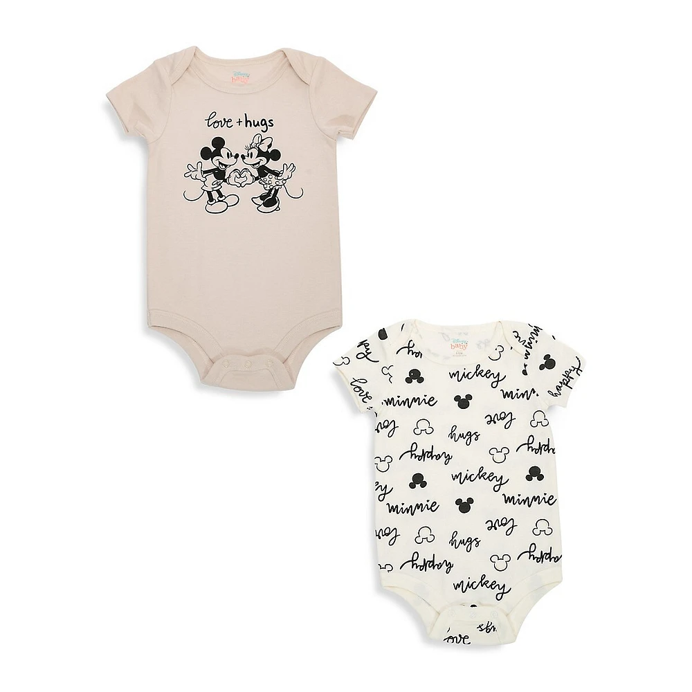 Mad Engine Baby's 2-Piece Love Plus Hugs Romper Set