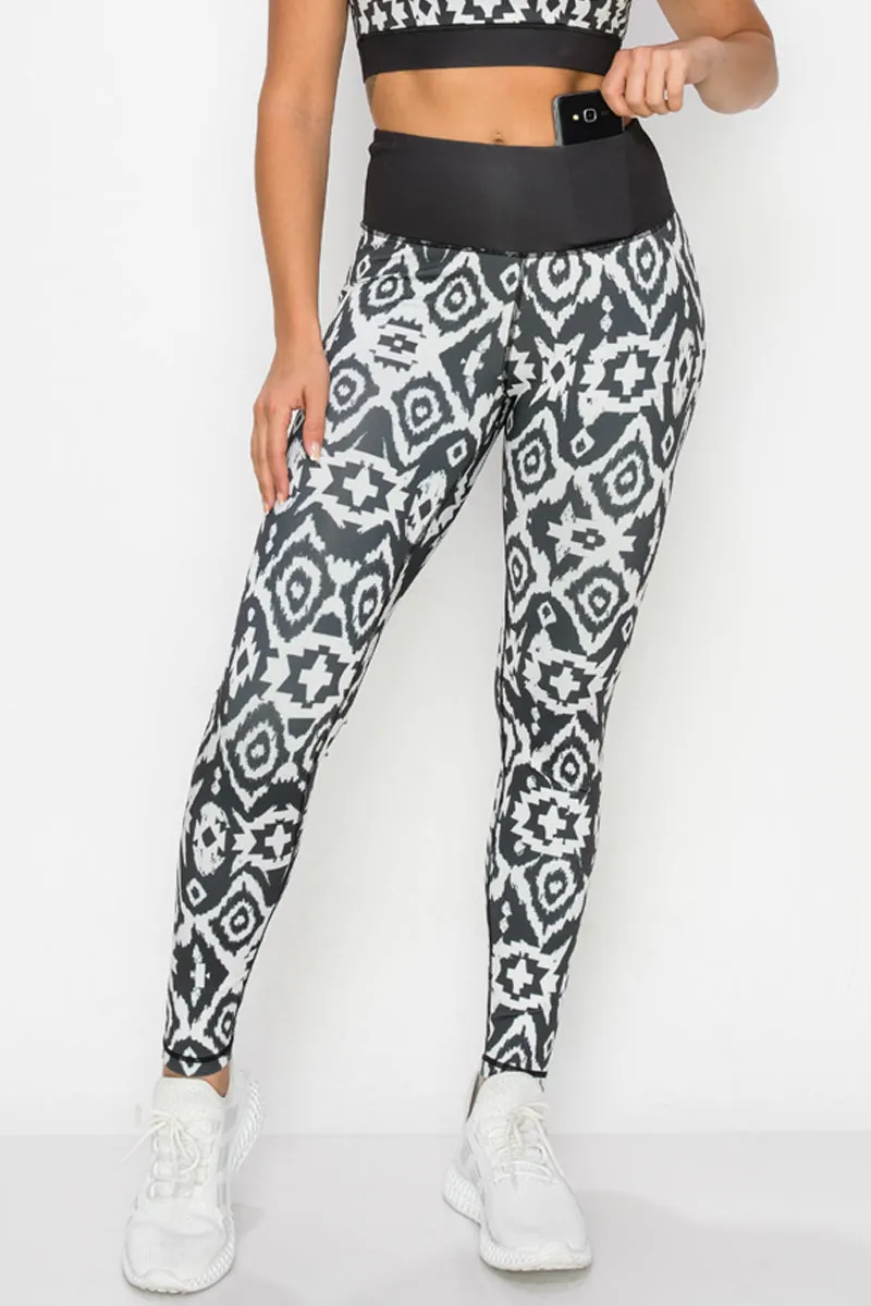 Mandala Tribal Print Active Leggings