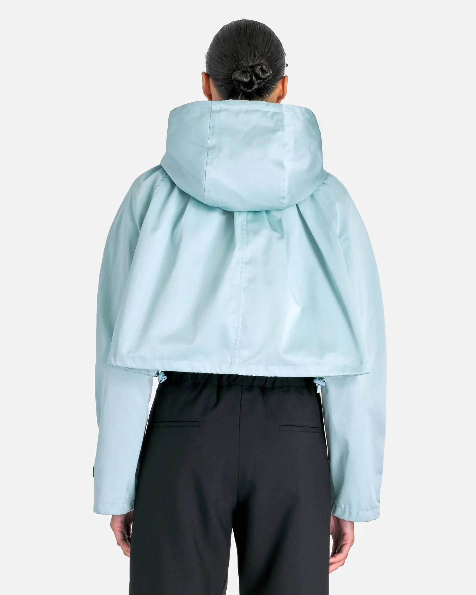 Marni Water Repellent Raffeta Cropped Jacket in Aquamarine