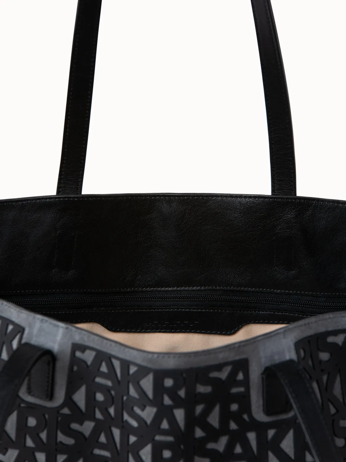 Medium Ai Shoulder Bag in Suede with 3D Infinite Lettering