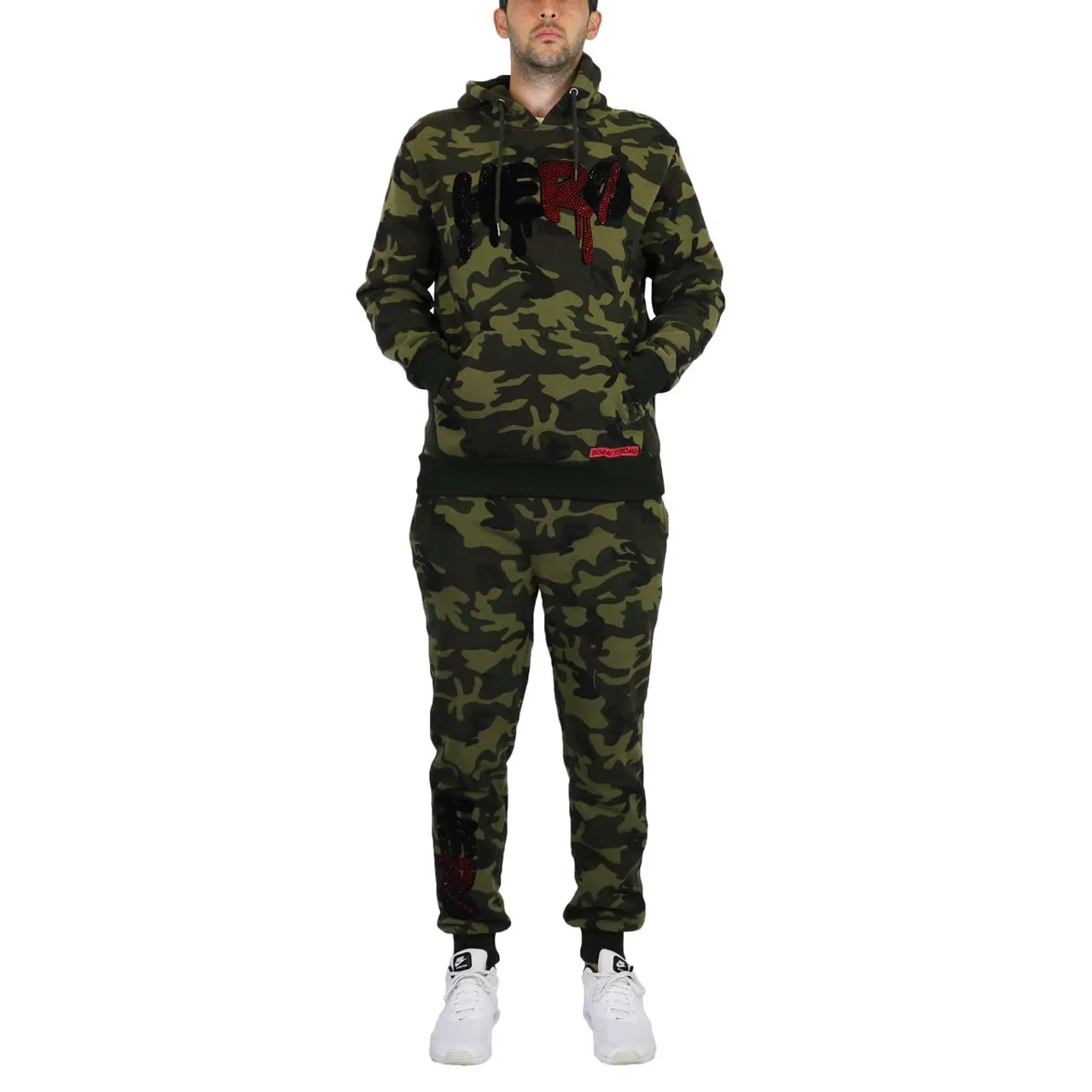 Men's 2-Piece Fleece-Lined Pullover Hoodie & Jogger Sweatpants Set