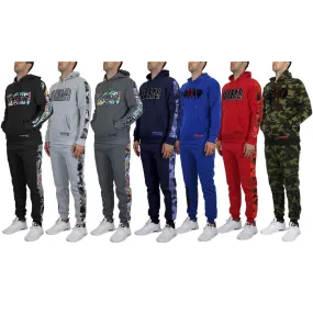 Men's 2-Piece Fleece-Lined Pullover Hoodie & Jogger Sweatpants Set