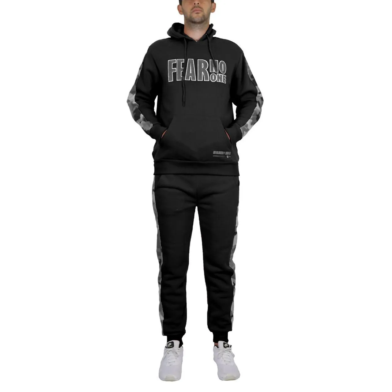 Men's 2-Piece Fleece-Lined Pullover Hoodie & Jogger Sweatpants Set