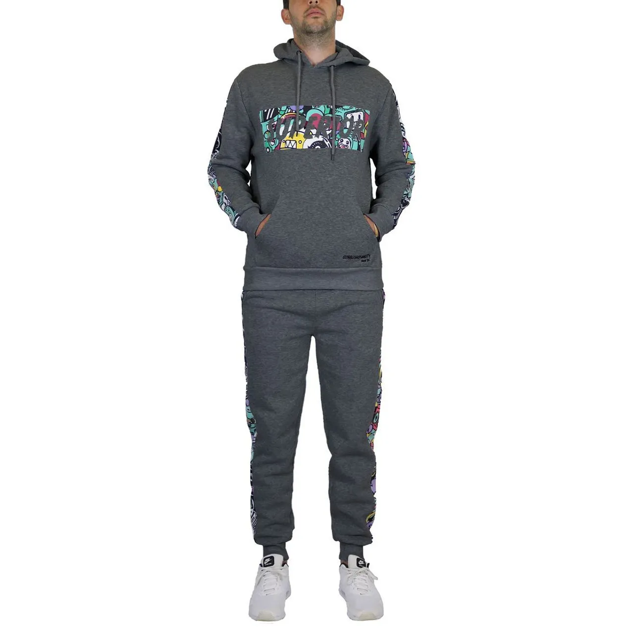 Men's 2-Piece Fleece-Lined Pullover Hoodie & Jogger Sweatpants Set