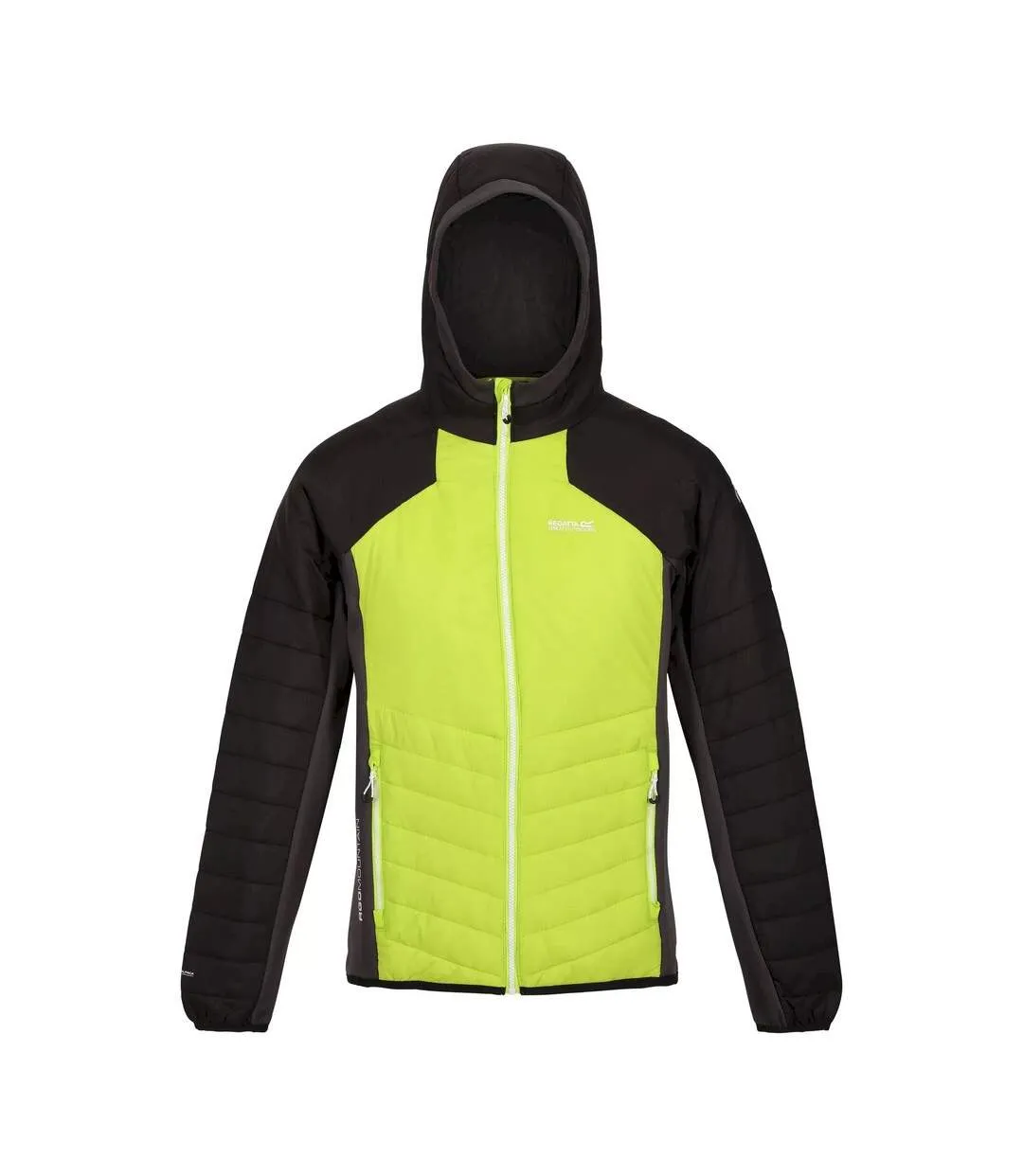 Mens trutton hooded soft shell jacket bright kiwi/black Regatta