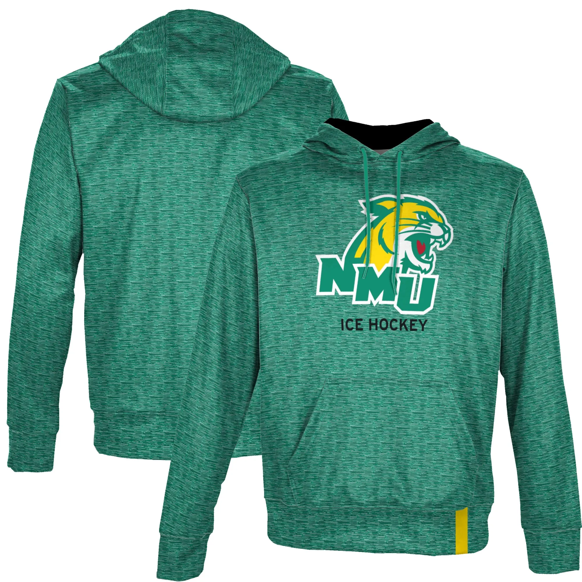 Men's ProSphere Green Northern Michigan Wildcats Ice Hockey Name Drop Pullover Hoodie