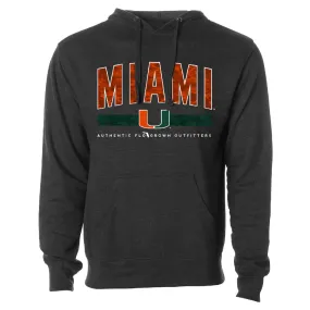 Miami Hurricanes FloGrown Camo Type Fleece Hoodie - Charcoal