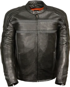 Milwaukee Leather Men's Reflective Band Scooter Jacket - Big 5X