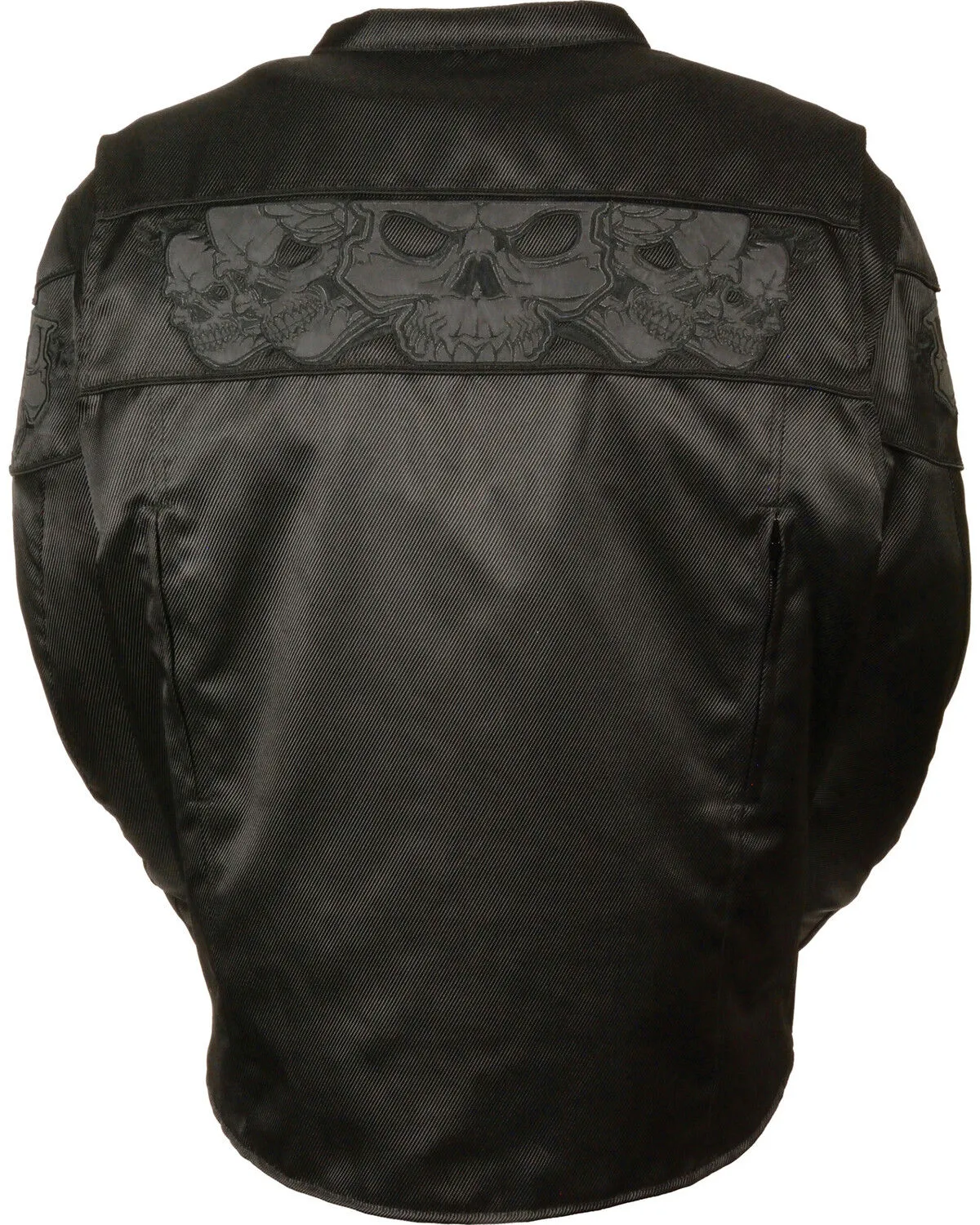 Milwaukee Leather Men's Reflective Skulls Textile Jacket - Big - 4X