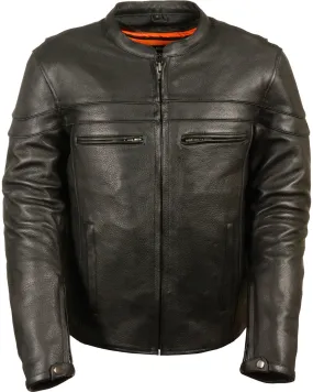 Milwaukee Leather Men's Sporty Scooter Crossover Jacket - Big - 5X