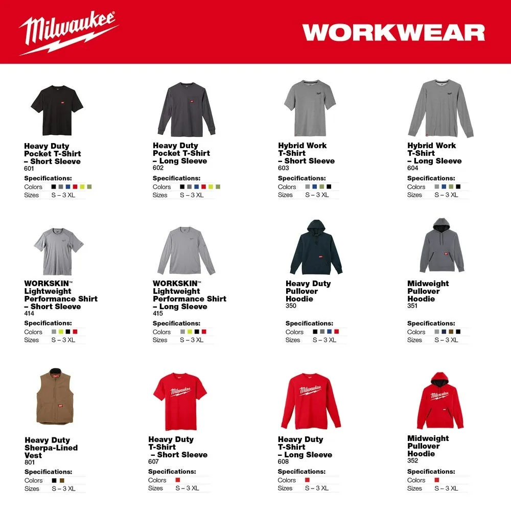 Milwaukee Tools Midweight Pullover Hoodie Red 352R