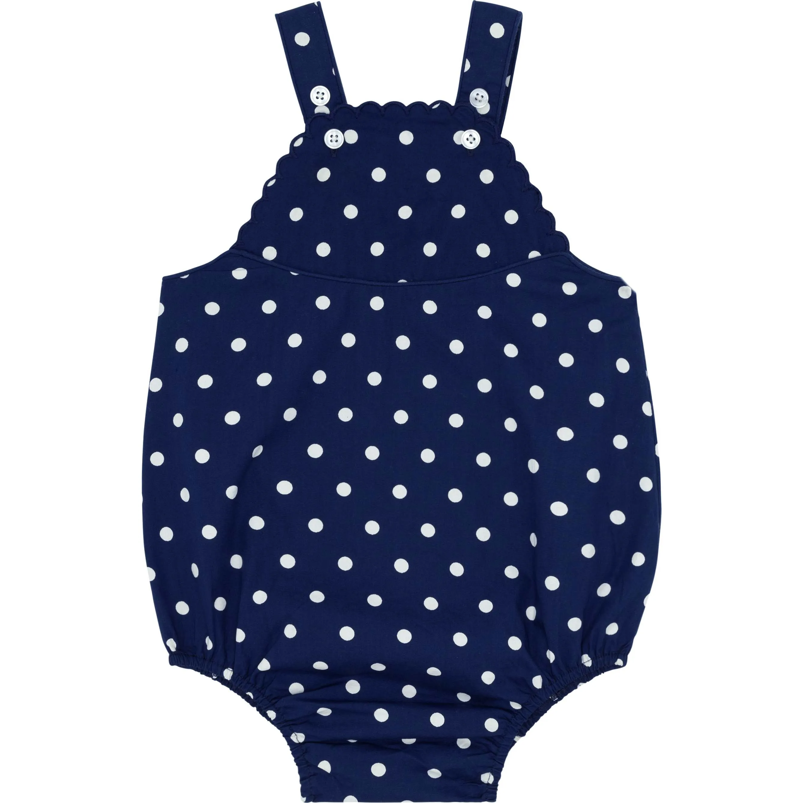 Minnow Baby Atlantic Dot Scalloped Bubble Romper