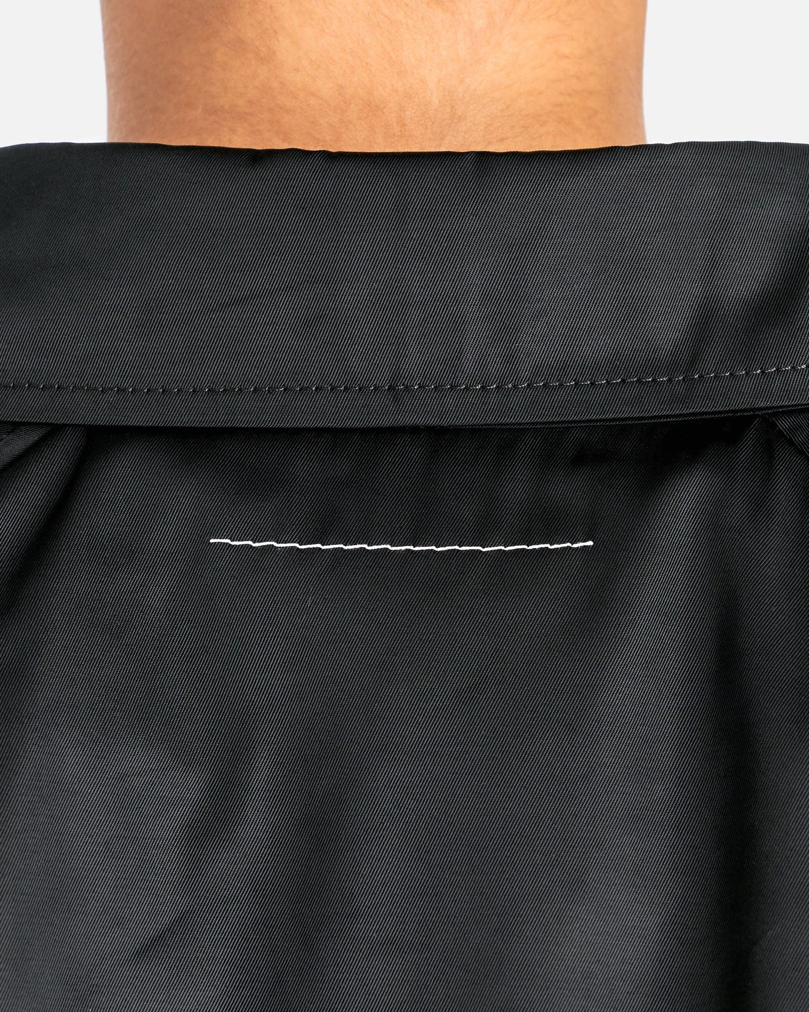 MM6 Maison Margiela Polyester Twill Cropped Jacket in Black