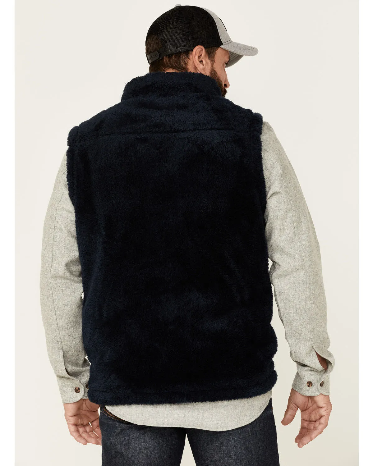 Moonshine Spirit Men's Kern Valley Faux Fur Zip-Front Fleece Vest