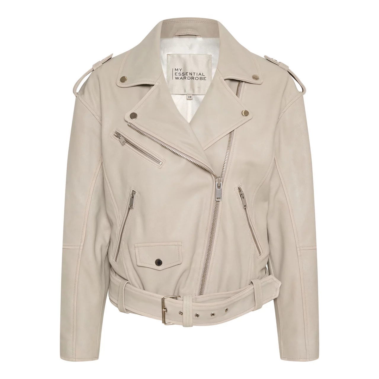 MY ESSENTIAL WARDROBE ONLINE EXCLUSIVE Gilo Leather Jacket - White