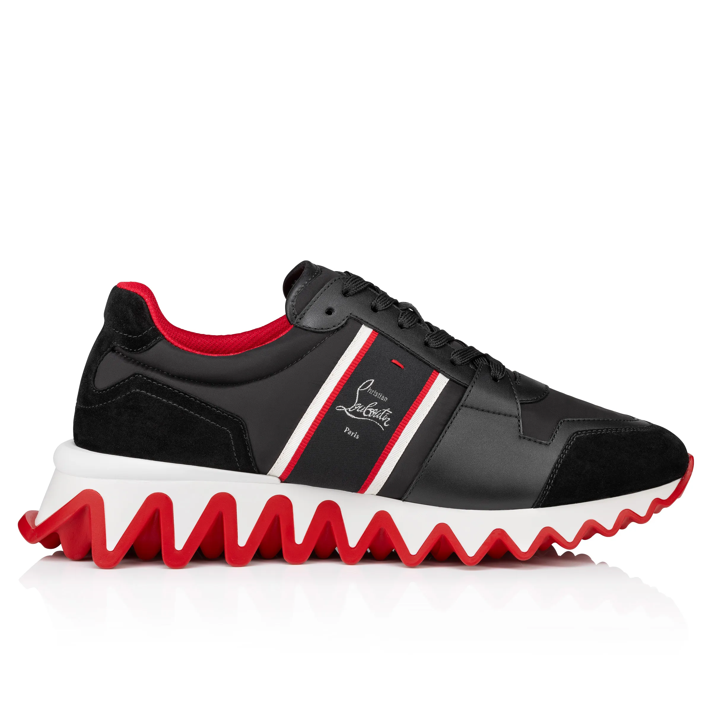 Nastroshark Running Sneakers - Calf leather and fabric - Black - Men