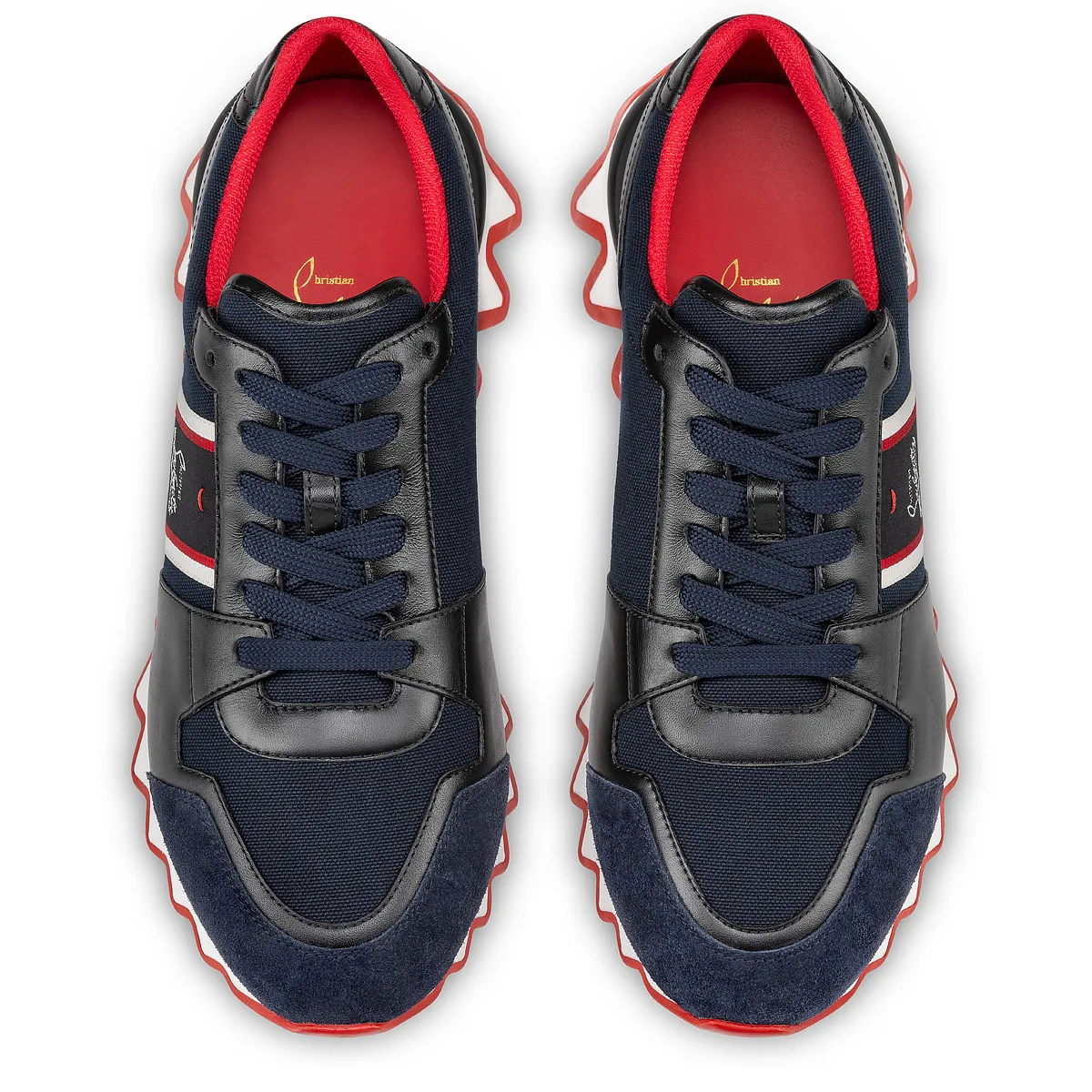 Nastroshark Sneakers - Olona canva and calf leather - Navy - Men