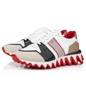 Nastroshark Sneakers - Olona canva and calf leather - White - Men